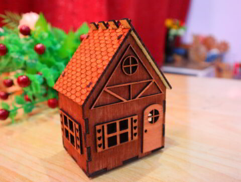 Laser Cut House 3mm Free Vector