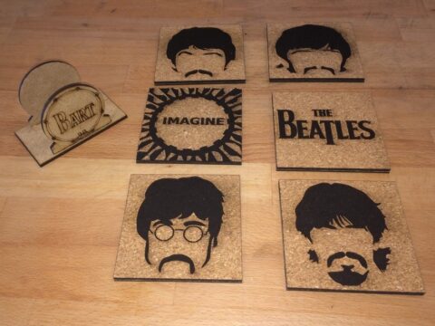 Laser Cut Beatles Coasters Free Vector