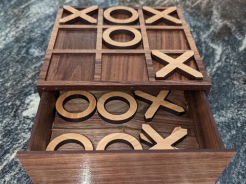 Laser Cut Wooden Tic Tac Toe Game Board Free Vector