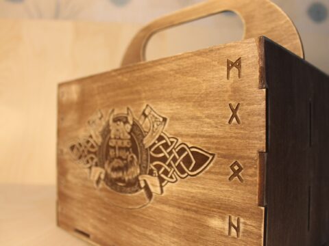 Laser Cut Viking Box Beer Gift Box Beer Caddy Free Vector