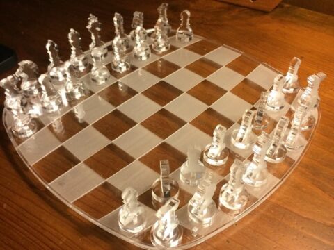 Laser Cut Chess Game Acrylic 5mm Free Vector