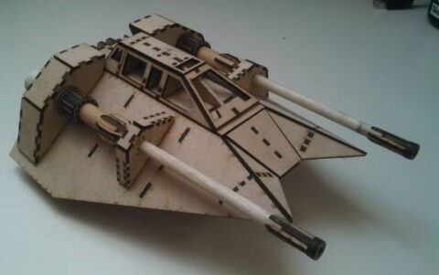 Laser Cut Snowspeeder 3mm DXF File