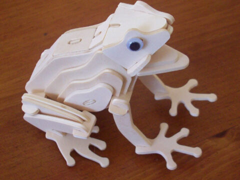 Laser Cut Frog 3D Puzzle DXF File
