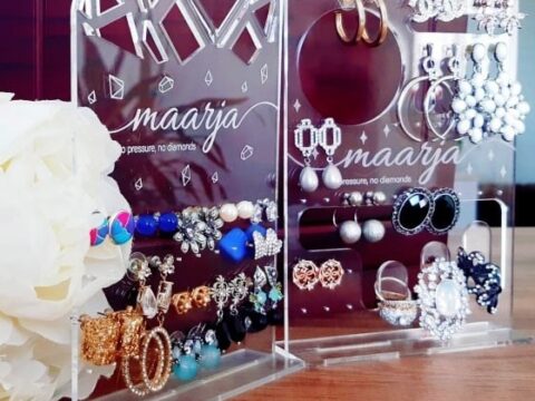 Laser Cut Acrylic Jewelry Display Stand Free Vector