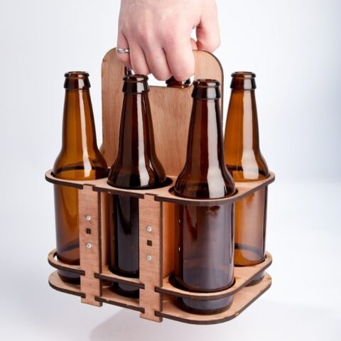 Laser Cut 6 Pack Beer Carrier DXF File