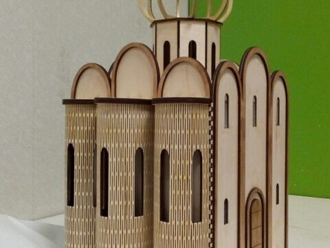 Laser Cut Church Of The Intercession On The Nerl Wooden Model Free Vector