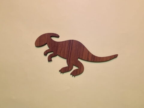Laser Cut Dinosaur Shape Unfinished Wood Craft Free Vector