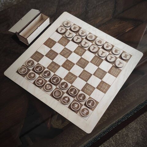 Laser Cut Engraved Chess Set Free Vector