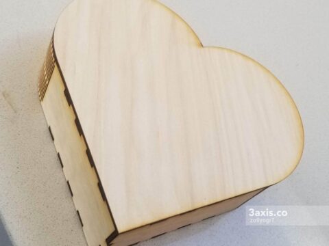 Laser Cut Simple Valentine Heart Gift Box SVG File