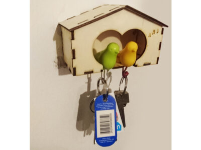 Key Holder Bird House Laser Cut Free Vector