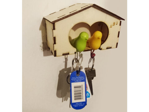 Key Holder Bird House Laser Cut Free Vector