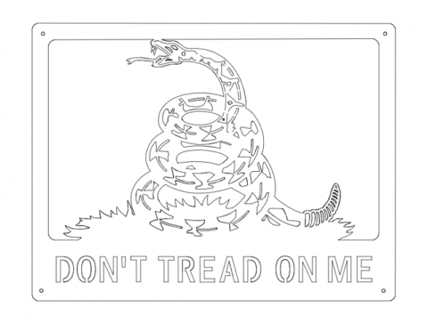 Don’t Tread On Me dxf File