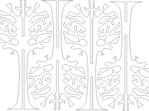 Deco Tree Wall lovi3 DXF File