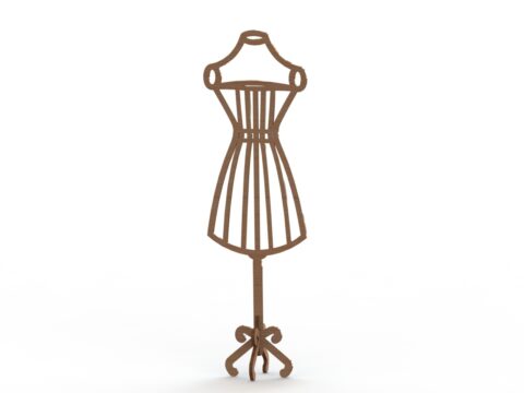 Mannequin MDF Dress Form Laser Cut 6mm Free Vector