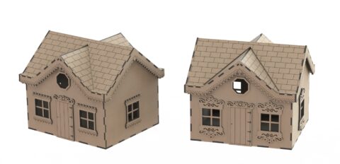 House Box Laser Cut Free Vector