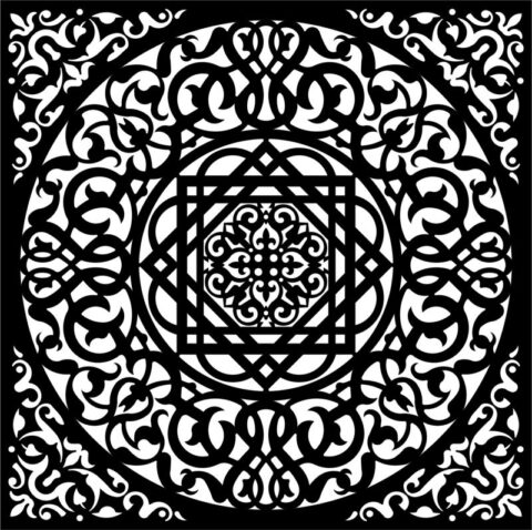 Black White Background Swirly Ornament Seamless Free Vector