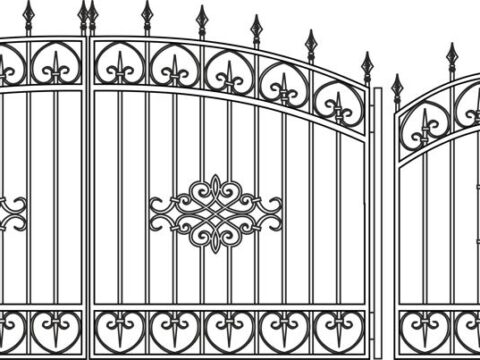 Forged Gates Sketch Vector Free Vector