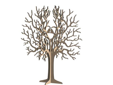 Birds Tree Jewelry Stand 3mm DXF File