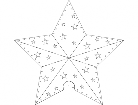 Paper Star dxf File