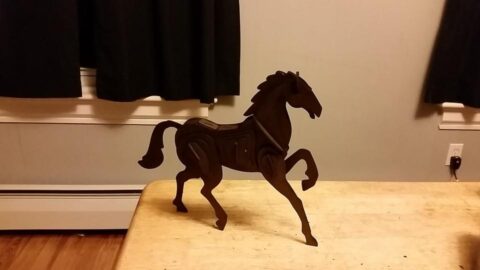 Horse 3D Puzzle 2mm dxf File