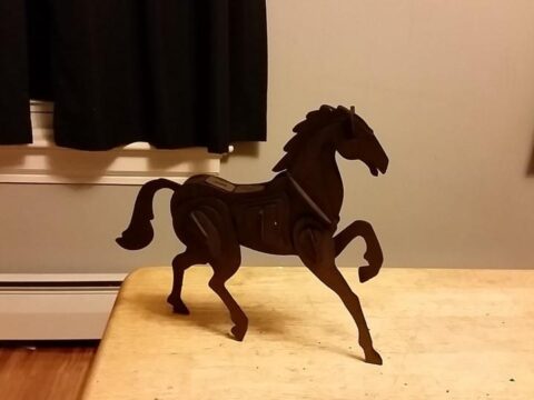 Horse 3D Puzzle 2mm dxf File