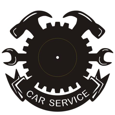 Clock Car Service dxf File