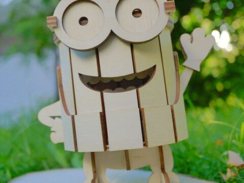 Minions Laser Cut 3D Puzzle DXF File