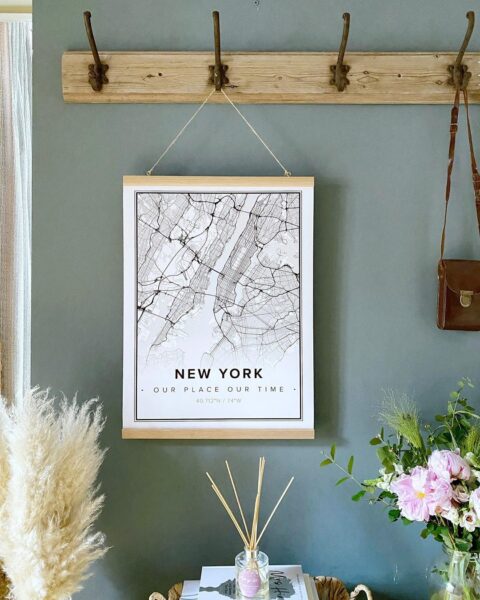 Laser Engraving New York Map Poster Wall Art PDF File