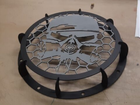 Laser Cut Steampunk Mask BBQ Grill DXF File