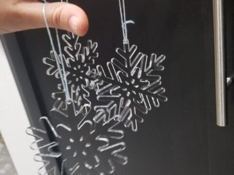 Laser Cut Snowflake Pendants SVG File