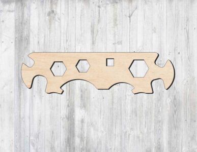 Laser Cut Multifunctional Multihole Hex Wrench Template Free Vector
