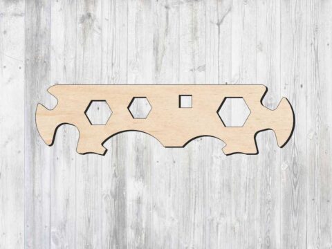 Laser Cut Multifunctional Multihole Hex Wrench Template Free Vector