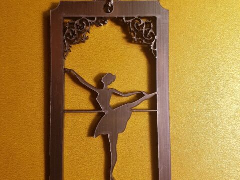 Laser Cut Dancing Lady Decoration Template Free Vector