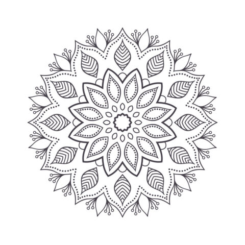 Mandala For Coloring 1 Free Vector