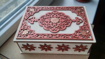 Laser Cut Decorative Jewelry Box Free Vector