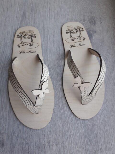 Laser Cut Flip Flops Free Vector