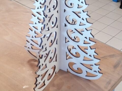 Laser Cut Christmas Tree Template DXF File