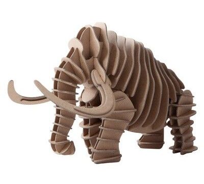 Mammoth 3D Puzzle Laser Cut CNC Plans Free Vector