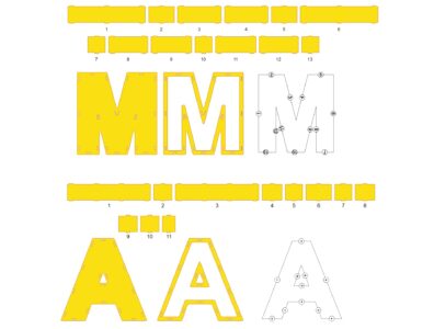 Laser Cut Mothers Day Gift Word Mama Letters Plywood 3mm Height 310mm Free Vector