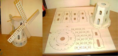 Laser Cut 3D Mill Plywood 3mm Free Vector