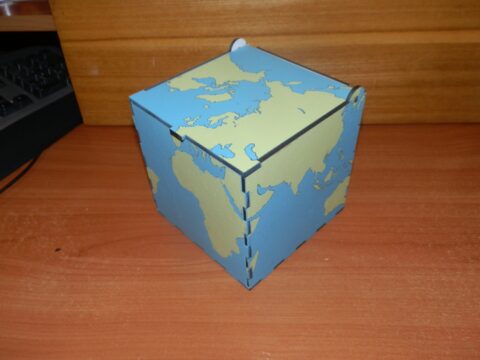 Laser Cut World Map Box DXF File