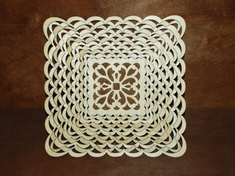 Laser Cut Fruit Bowl 4mm Birch Plywood Free Vector