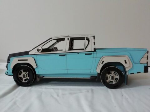 Laser Cut Toyota Hilux 3D Model Free Vector