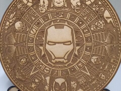 Laser Cut Engraved Marvel Mayan Calendar Free Vector