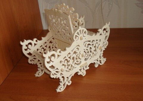 Laser Cut Wooden Decorative Basket With Lid Free Vector