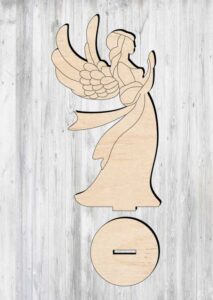 Laser Cut Girl Angel Template Free Vector