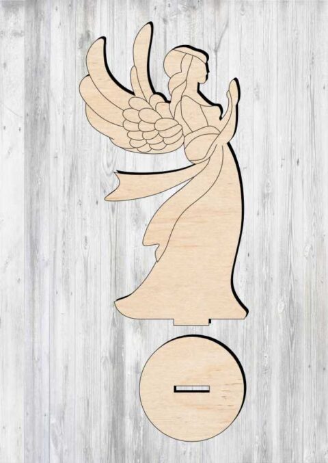 Laser Cut Girl Angel Template Free Vector