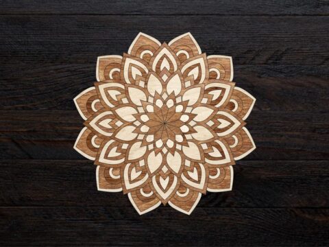 Laser Cut Layered Mandala Free Vector