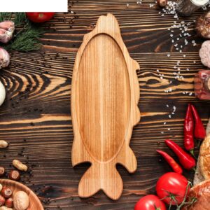 Wooden Platter Fish Style Tray Laser Cut CNC Scroll Saw Plans Free Vector