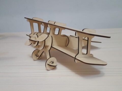 Laser Cut Aircraft Model Free Vector